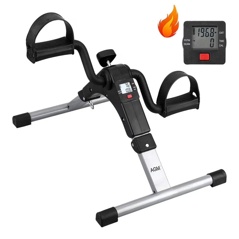 Folding Pedal Exerciser, Mini Under Desk Bike