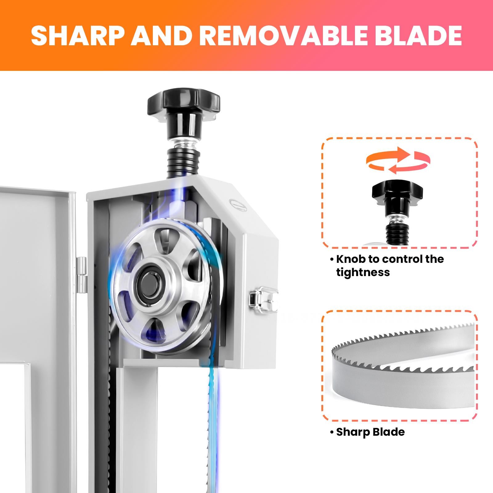 1000W Meat Saw Machine with 8 Saw Blades,Electric Bone Saw Machine