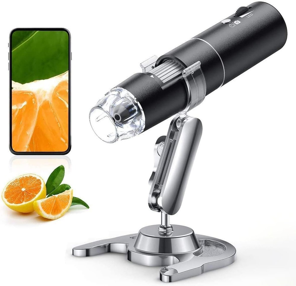 Wireless Digital Microscope, Skybasic 50X1000X Magnification WiFi Portable Ha...