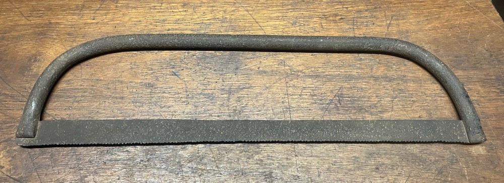 Vintage Metal Bow Saw Rustic Primitive Antique Decor