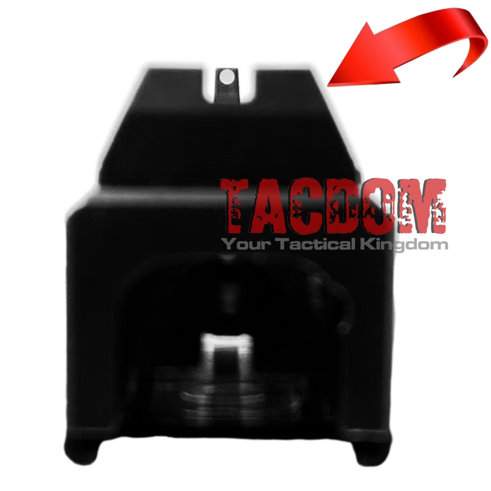 AGGRESSIVE ARMS Suppressor TALL Height Sights for Glok Poly White Dot CO-WITNESS