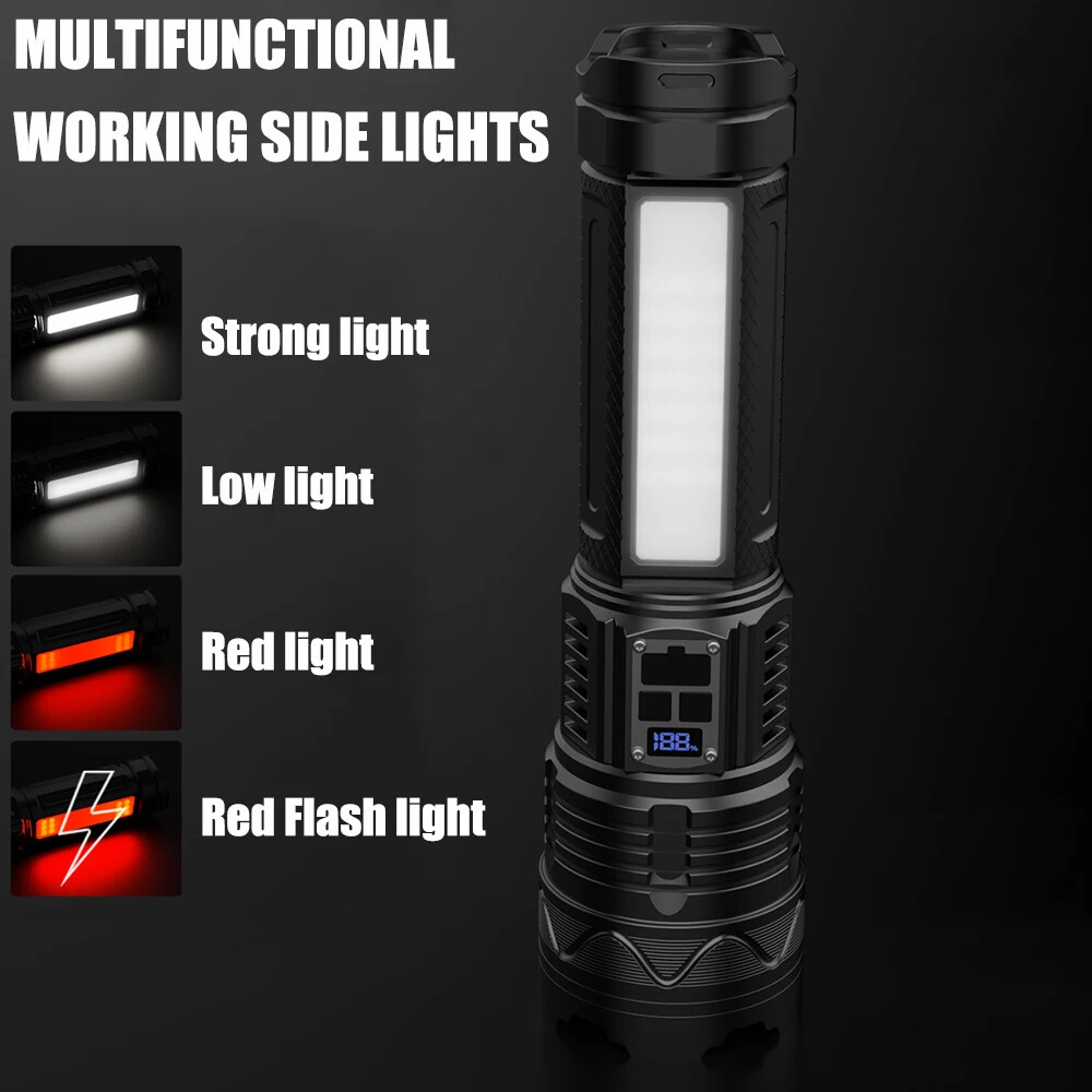 9000000LM High Power Rechargeable Led Flashlight Lighting Tactical Torch Lantern