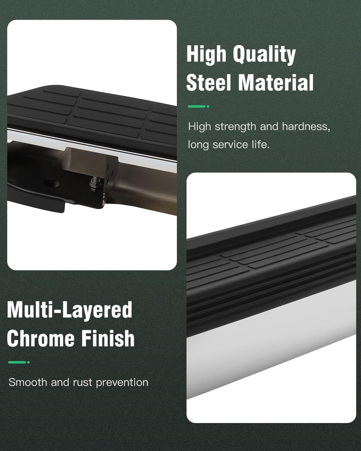 Rear Bumper For 1988-2000 Chevy Silverado GMC Sierra C/K 1500 2500 Chrome Steel