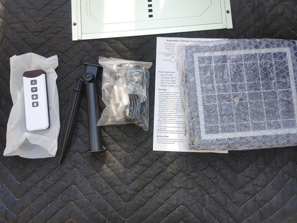 Automatic Chicken Coop Door Solar Powered, LCD Display Chicken Door with Timer