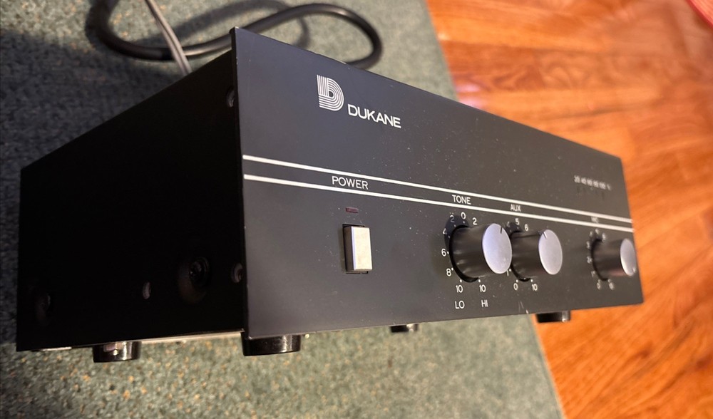 Vintage Dukane Amplifer 1A1410A Working