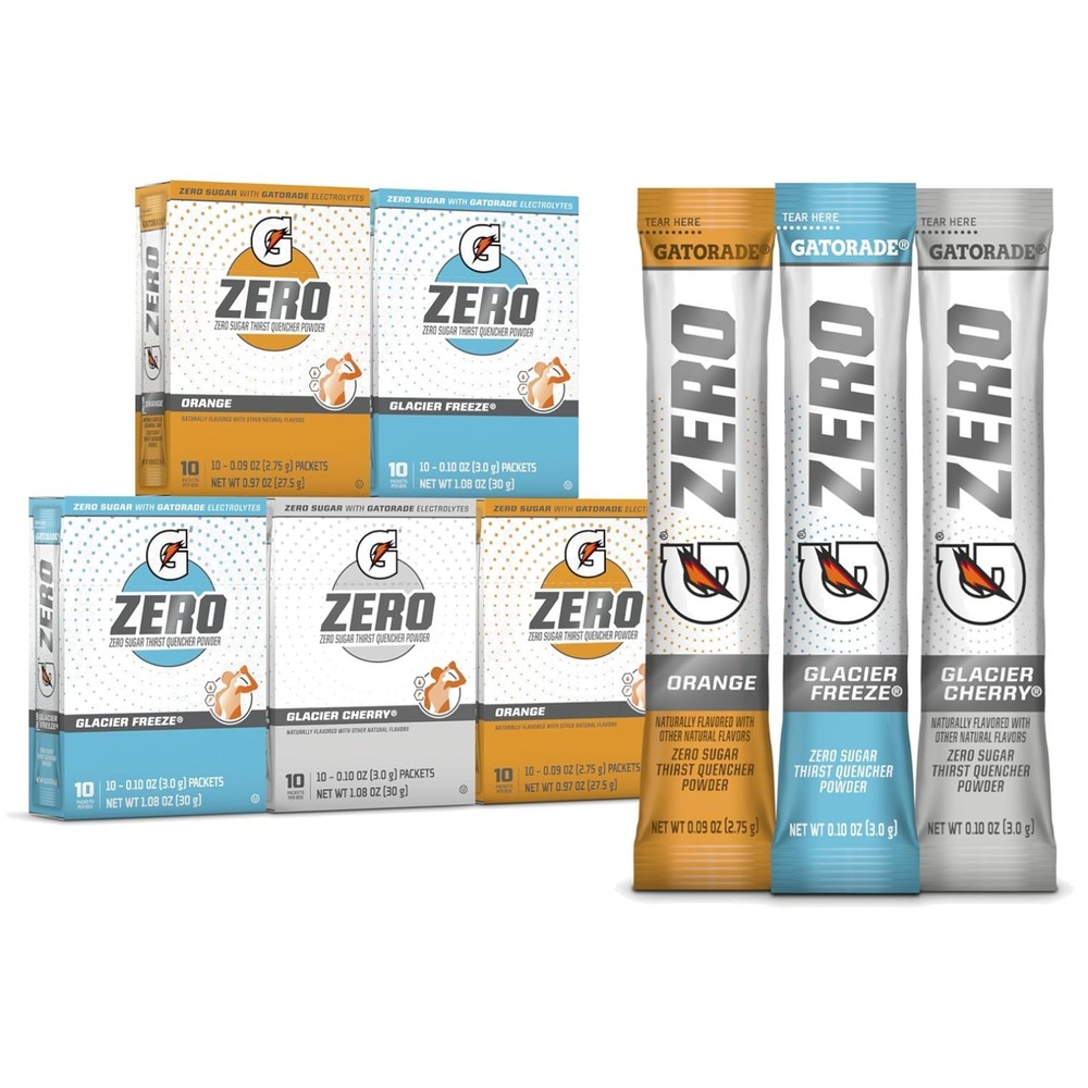 Gatorade Zero Powder Pack - 50 Sticks, Glacier Cherry/
