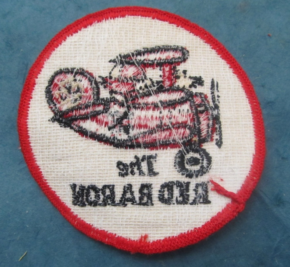 Vintage the Red Barron embroidered patch