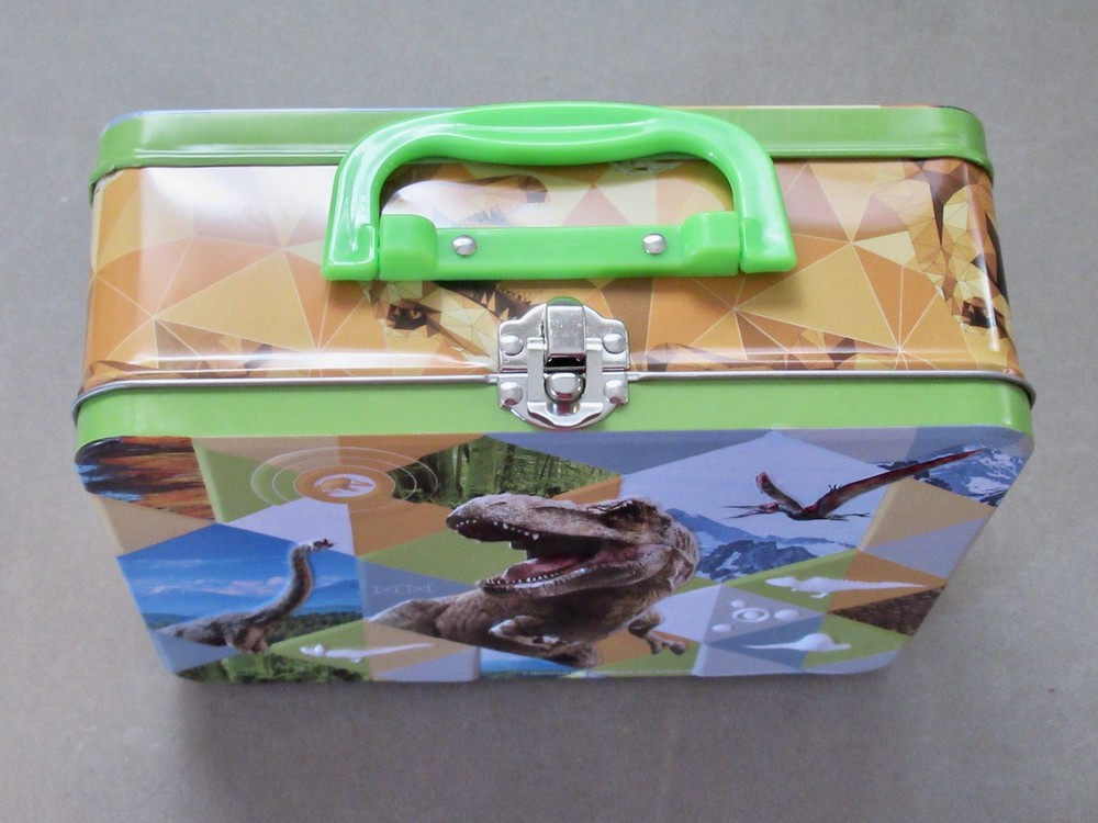 Universal City Studios Jurassic World Dinosaur Tin Lunch Box~Empty