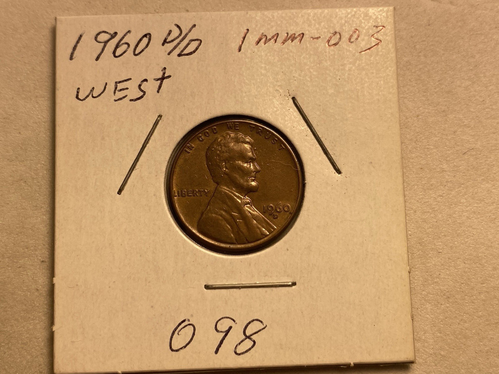 1960 D/D WEST 1MM-003 PLEASE READ DESCRIPTION 098