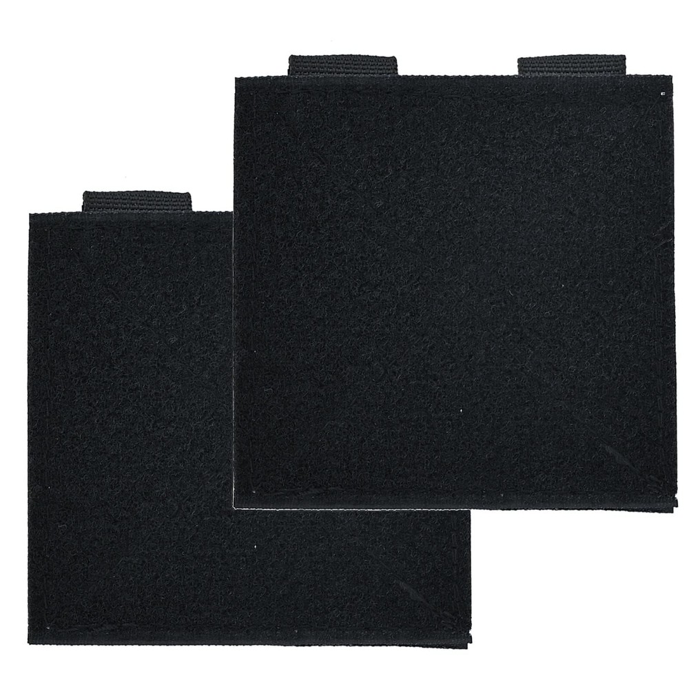 2Pack Molle Patch Panel Hook&Loop Adapter for DIY 4''x4'', Black