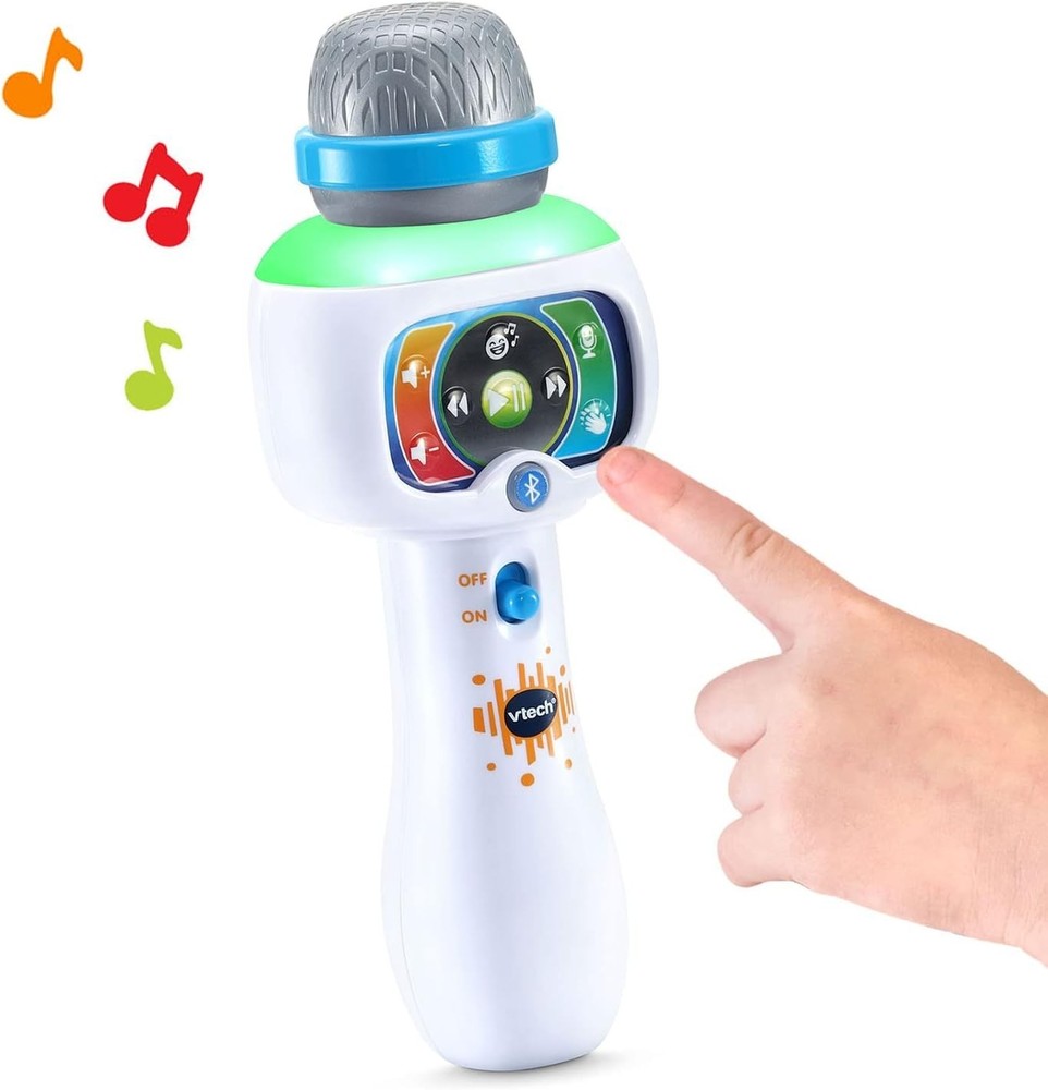 Interactive Karaoke Microphone for Ages 2-5 - Bluetooth & Color-Changing Lights