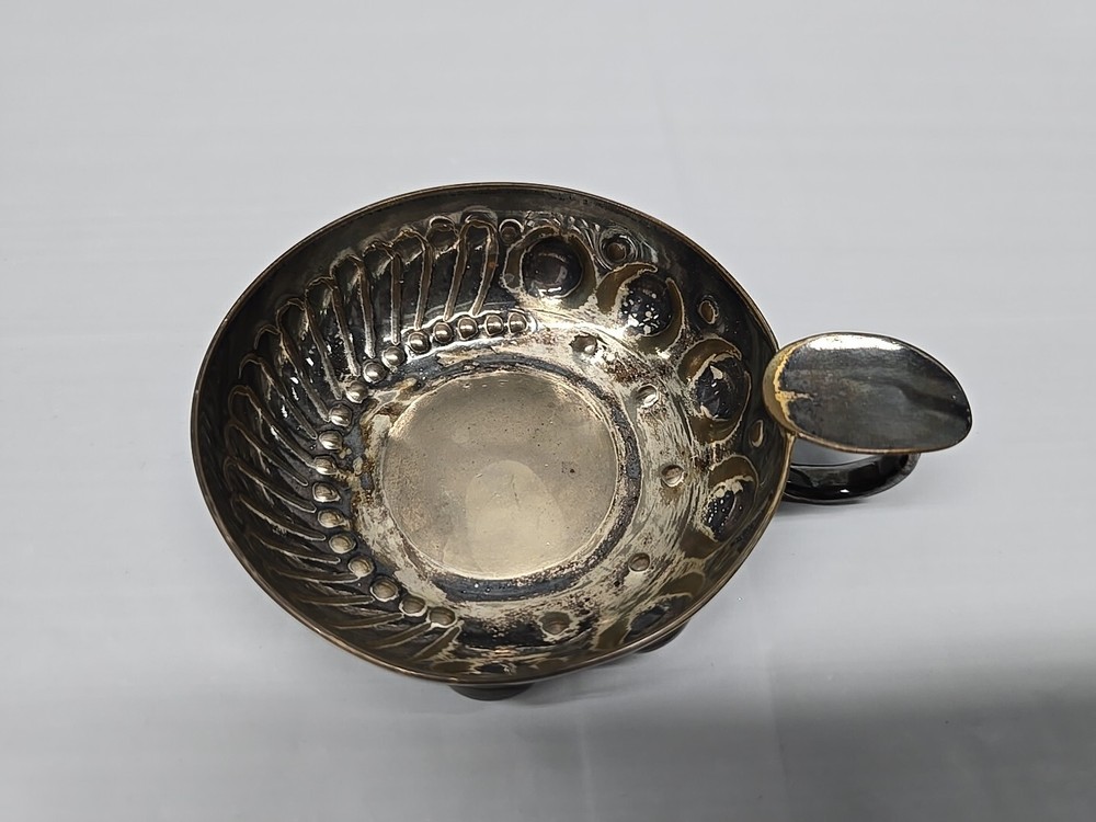 Sommelier wine taster by William Adams Sheffield England Silverplate Vintage