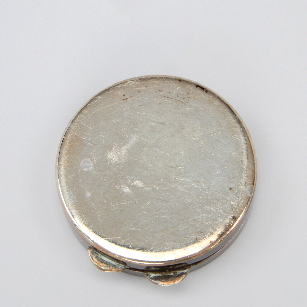 MONO Engraved "TMC" Round Solid STERLING Silver Compact Pill Box Pot 1.5" - 22g