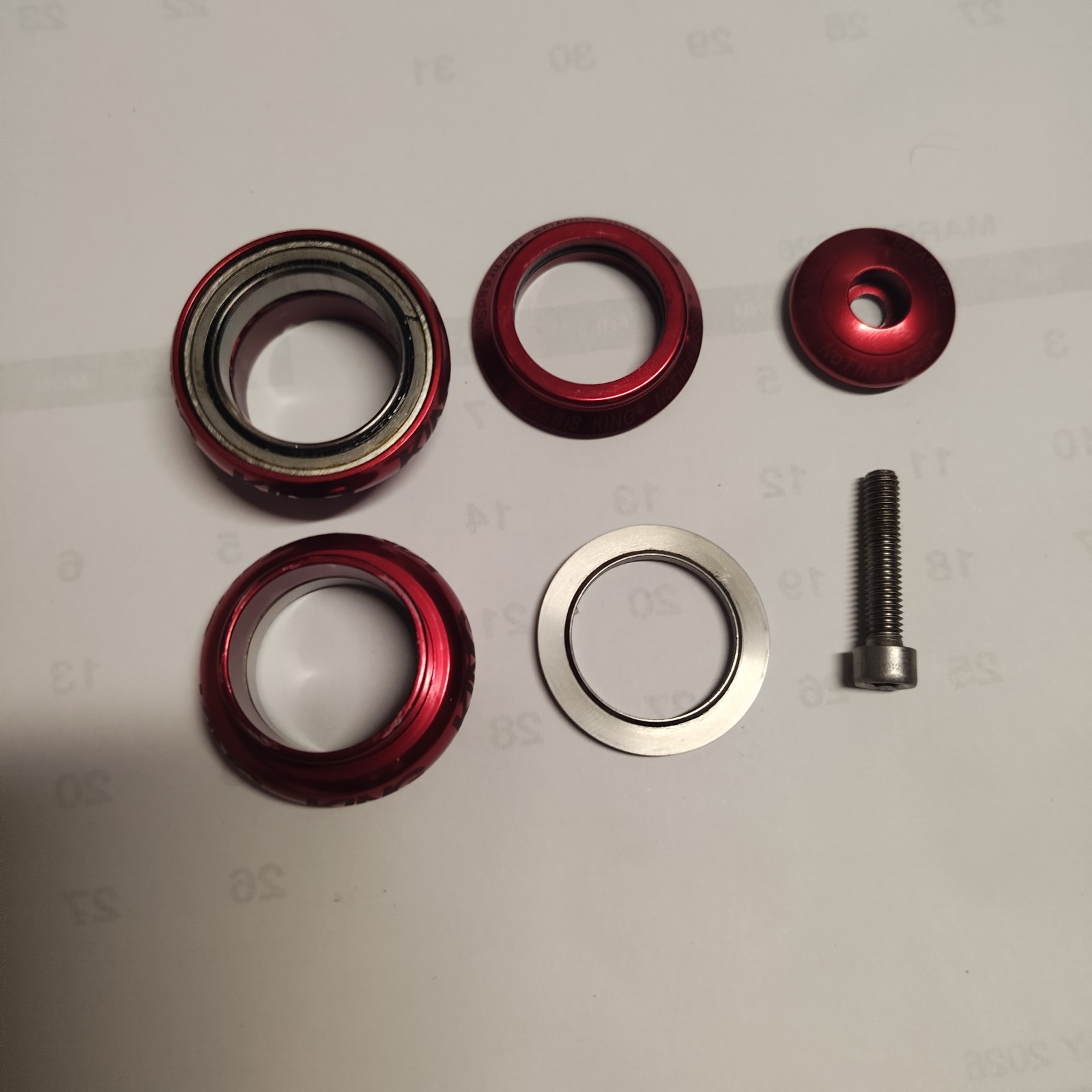 Chris King 1" Threadless Headset Red