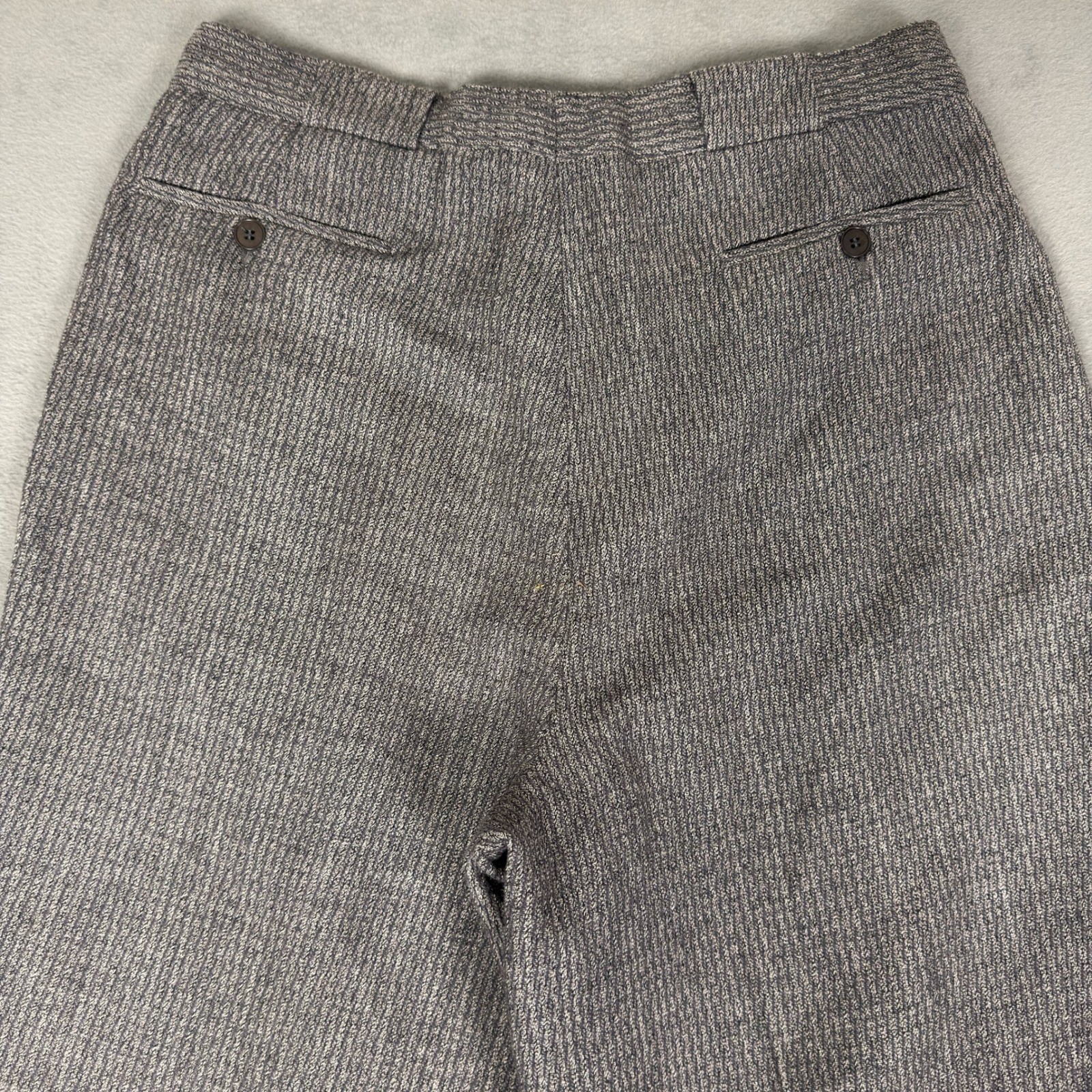 Vintage 80s Basile Made in Italy 100% Wool Pleated Cuffed Dress Pants Mens 31x29