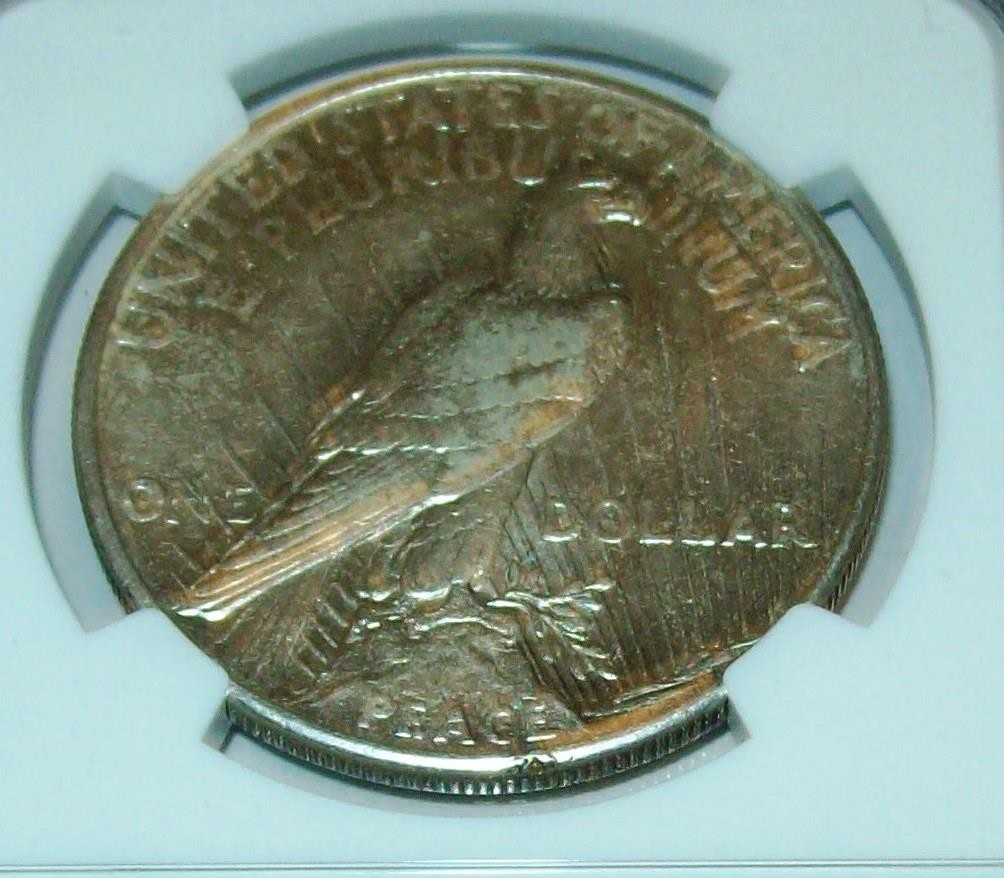 1921 PEACE SILVER DOLLAR HIGH RELIEF COIN CERTIFIED NGC AU DETAILS RARE $1