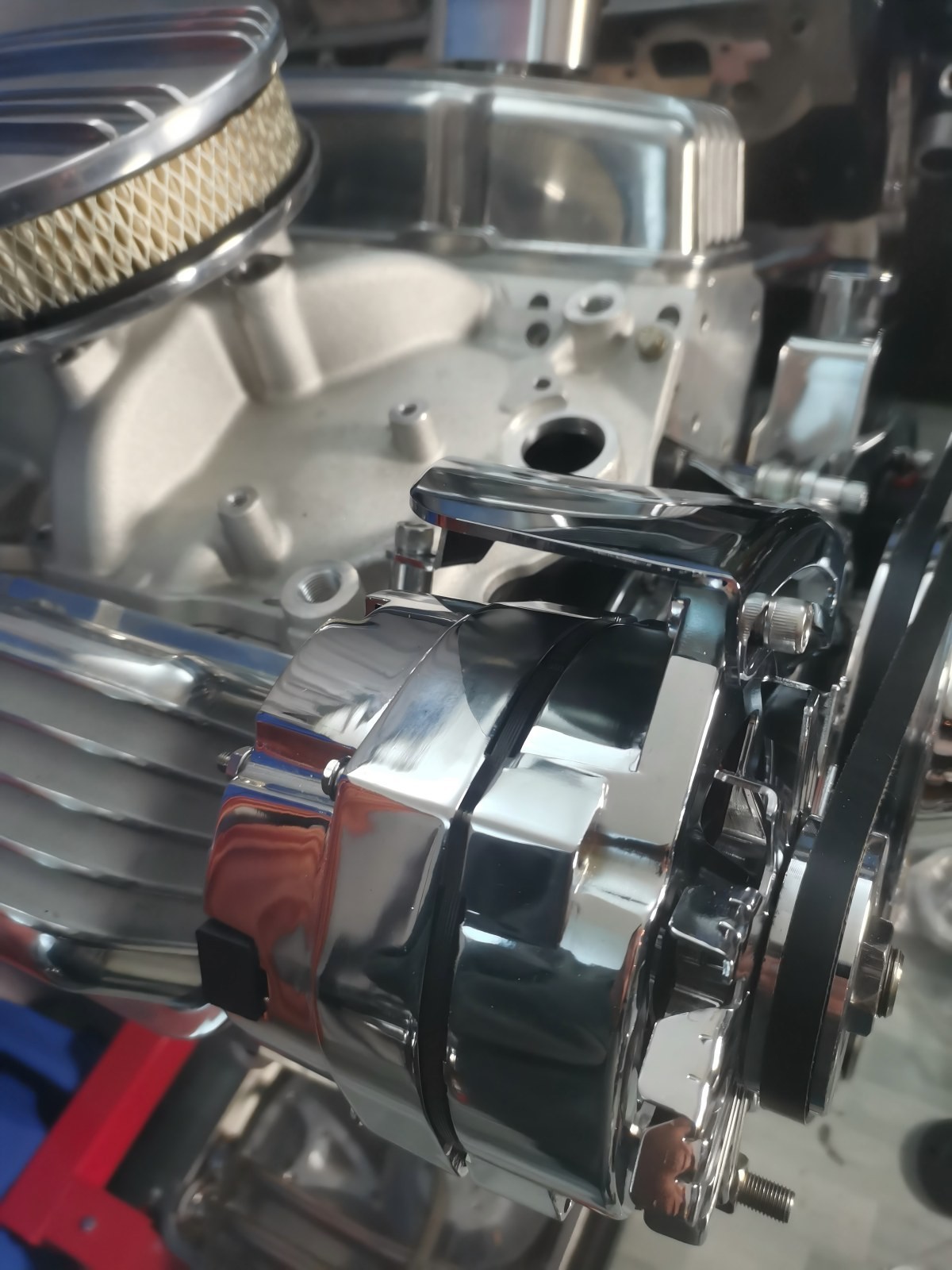 Small Block Chevy SBC 283 302 305 350 400 V-Belt Kit Long Water Pump ALT PS