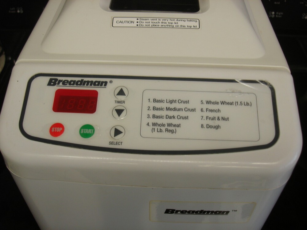 Breadman TR-440 Automatic Bread Maker 1.5 Lb Loaf Homemade Bread Machine EUC