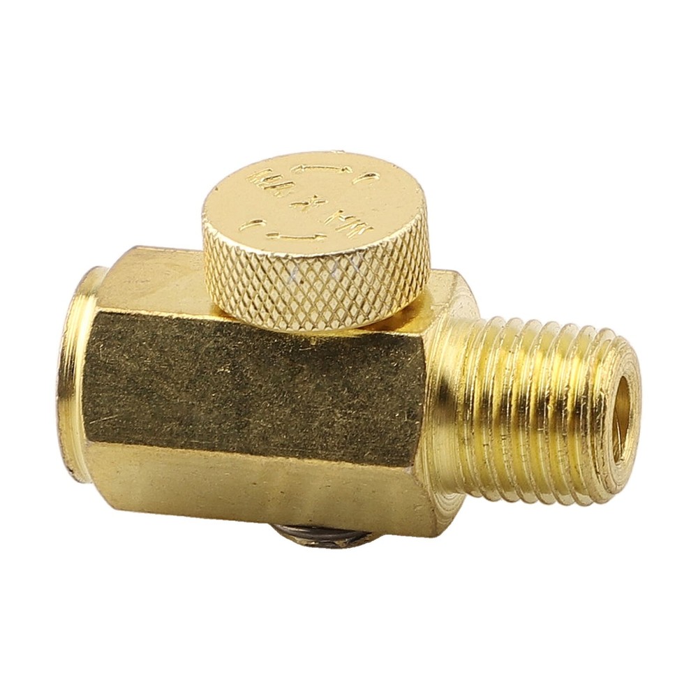 1pc Solid Brass Inline Regulator Adjustable Air Pressure Valve 14 inch NPT