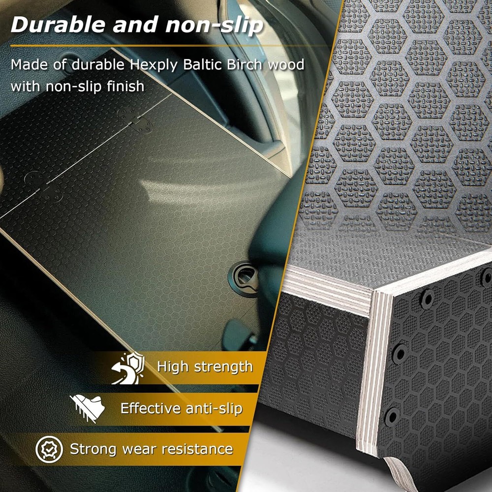 Floor Stool for Sprinter Van, Optimal Support for Co-Driver, with Storage Space