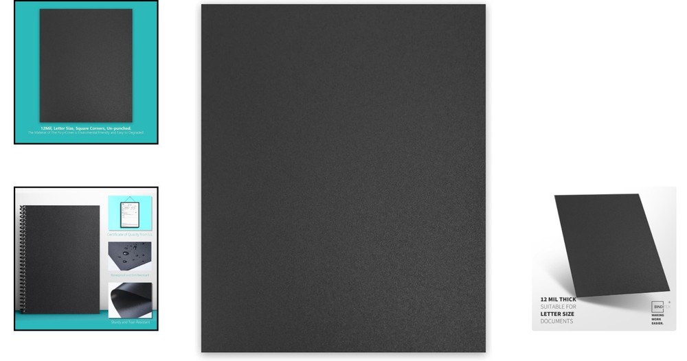 Un-Punched 12 Mil Poly Covers – 200 Sand-Textured Binding Front & Back Sheets