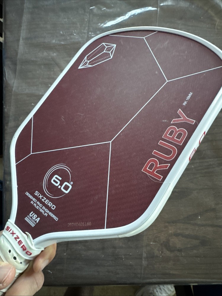 Six Zero 6.0 Ruby Pickleball Paddle 16mm