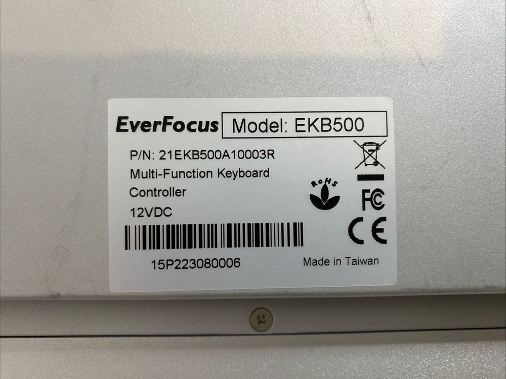 EverFocus - Model: EKB500, Multi-Function Controller 12VDC Powers On - No Cables