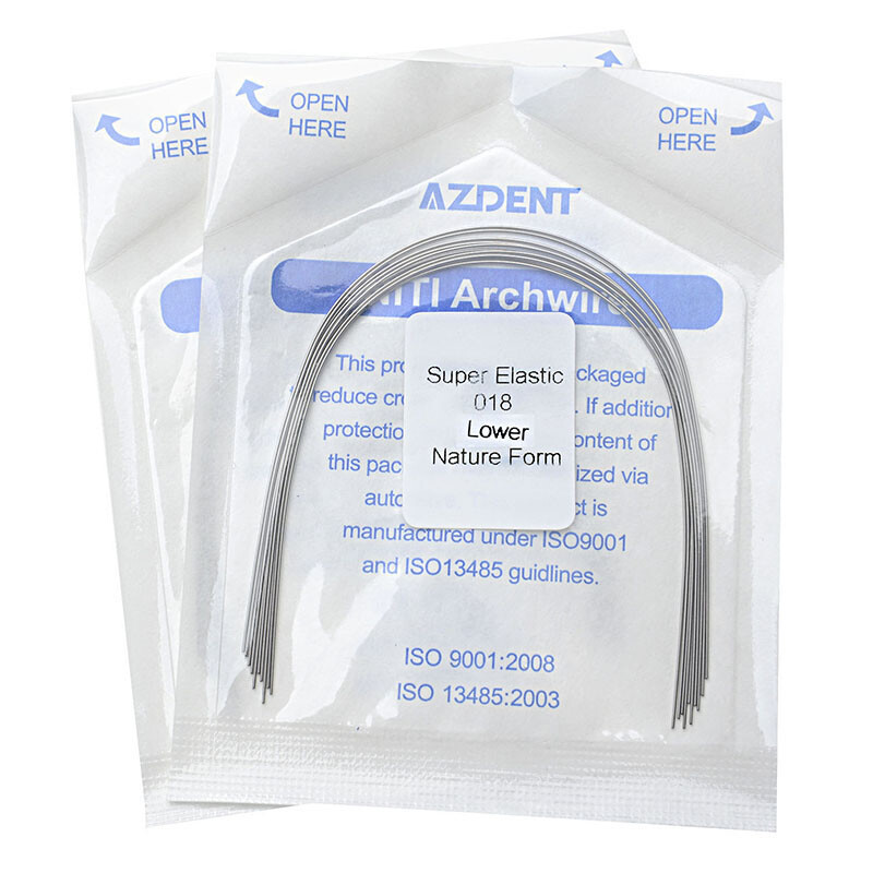 10Pc AZDENT Dental Orthodontic Super Elastic Niti Round Arch Wire Nature Form