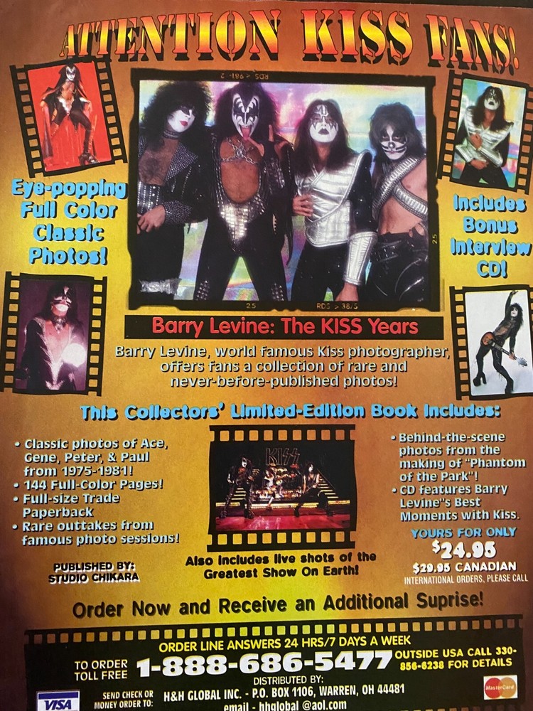 Kiss, The Kiss Years Book, Full Page Vintage Print Ad