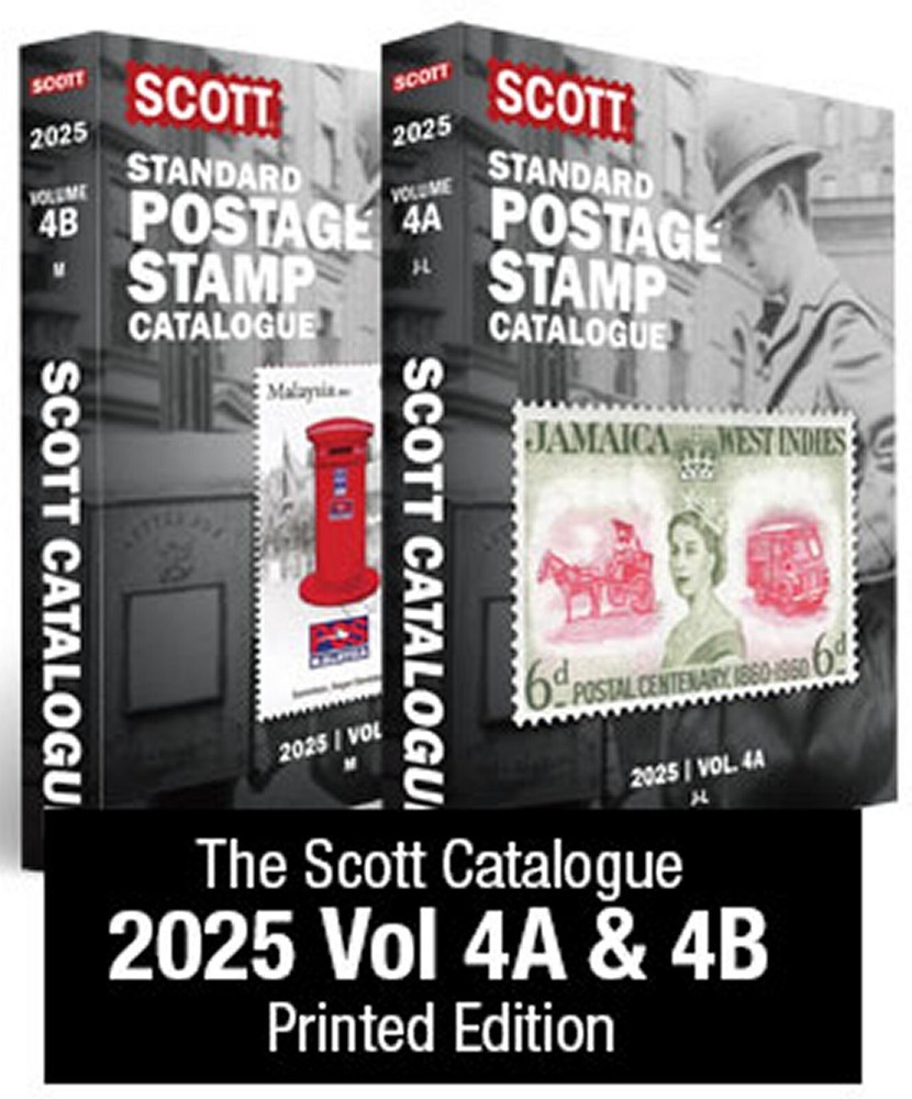 Scott Stamp Catalog 2025 Volume 4A/4B - COUNTRIES J-M  Reference Book / Guide