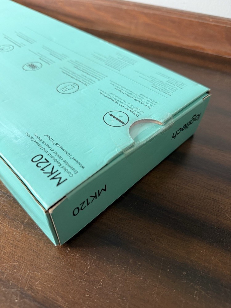 NEW Logitech Desktop MK120 USB Wired Mouse & Keyboard Combo Comfortable PC & Mac