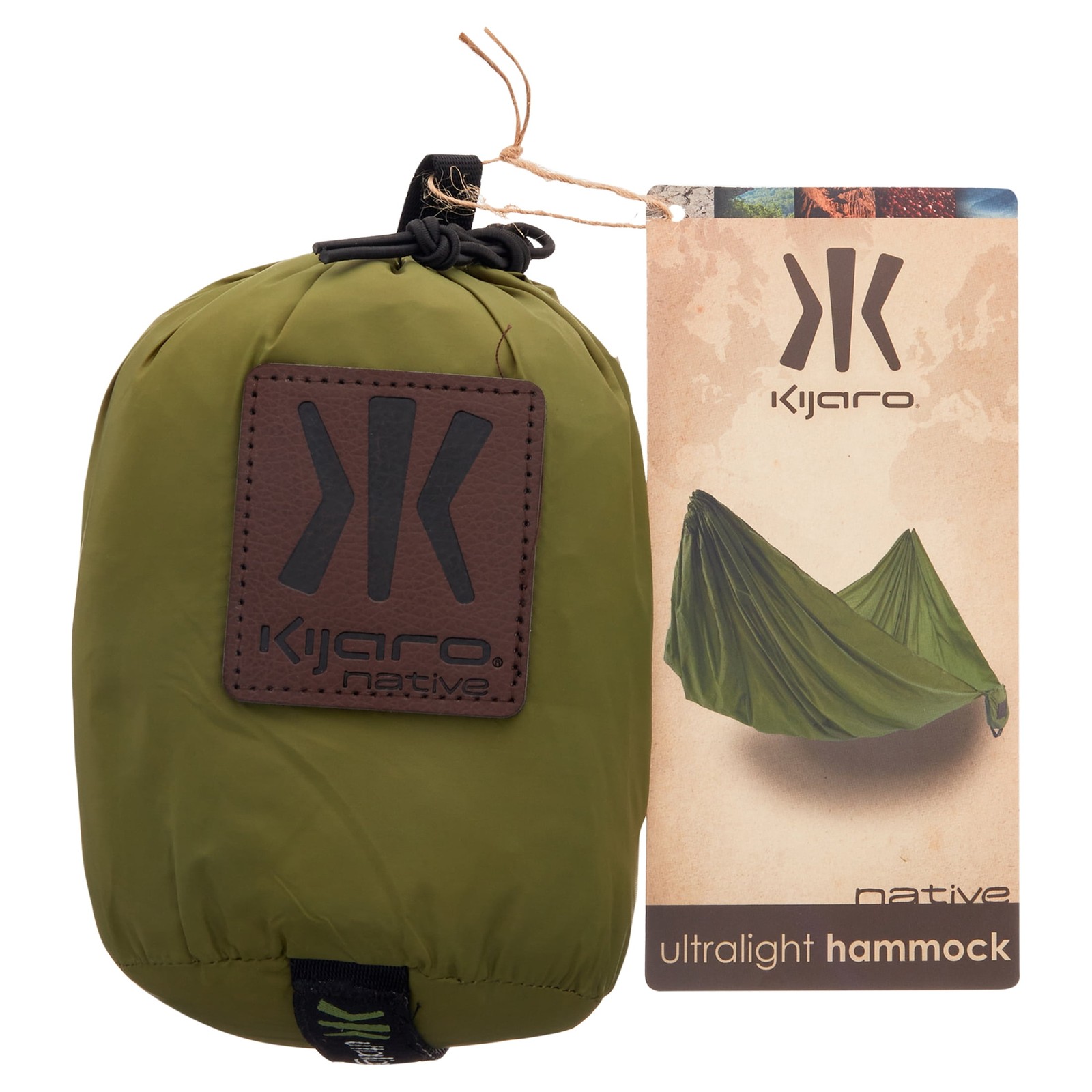 Kijaro Ultralight Camping Hammock, 1 Person, 300 lb Capacity, Green, Aluminum