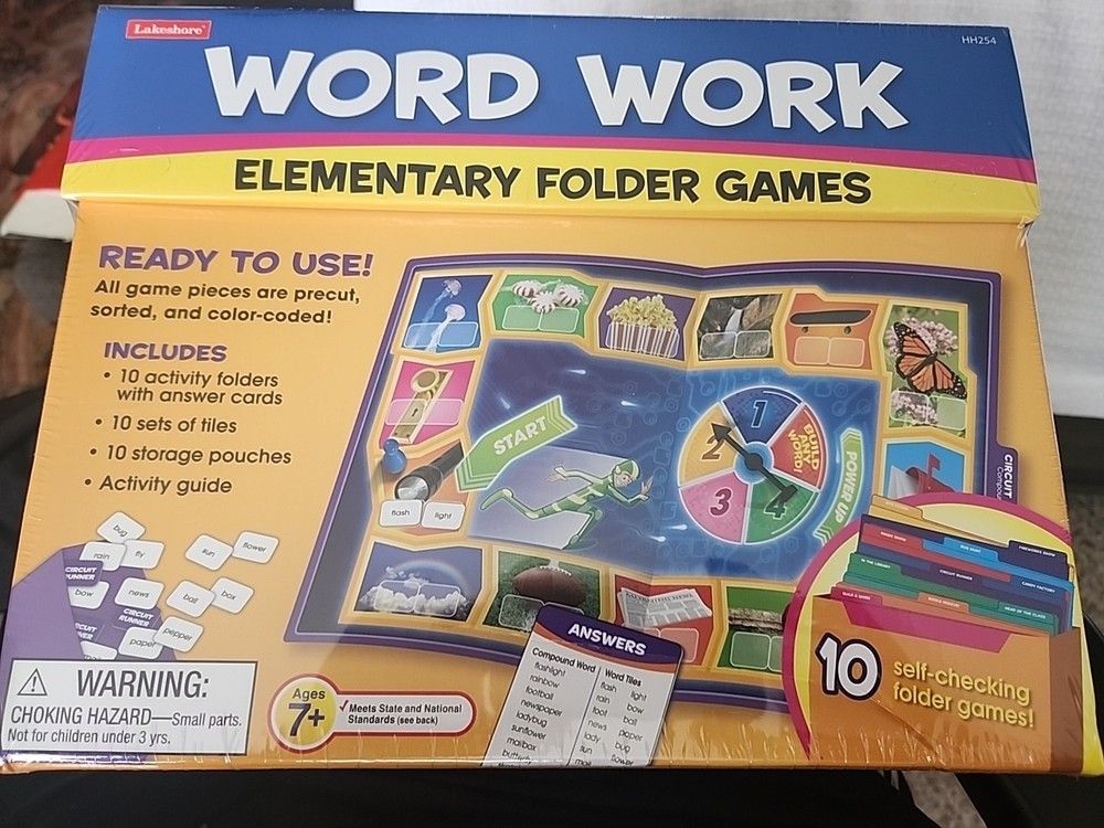 Lakeshore - Work Work Elementary Folder Games.  Factory Sealed