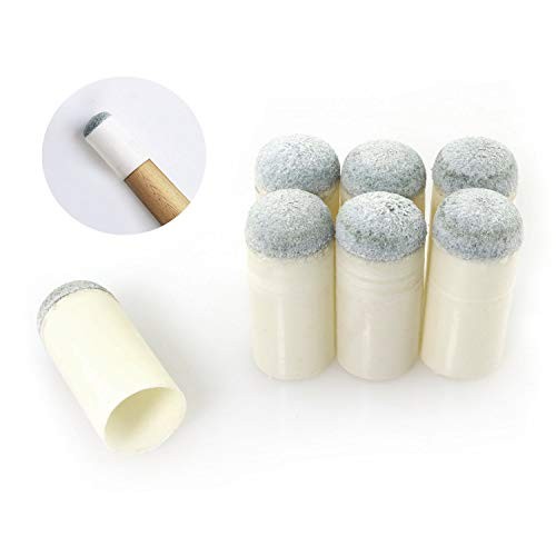 RLECS 30pcs Professional Billiard Replacement Tips 13mm Gray Cue Tips Durable