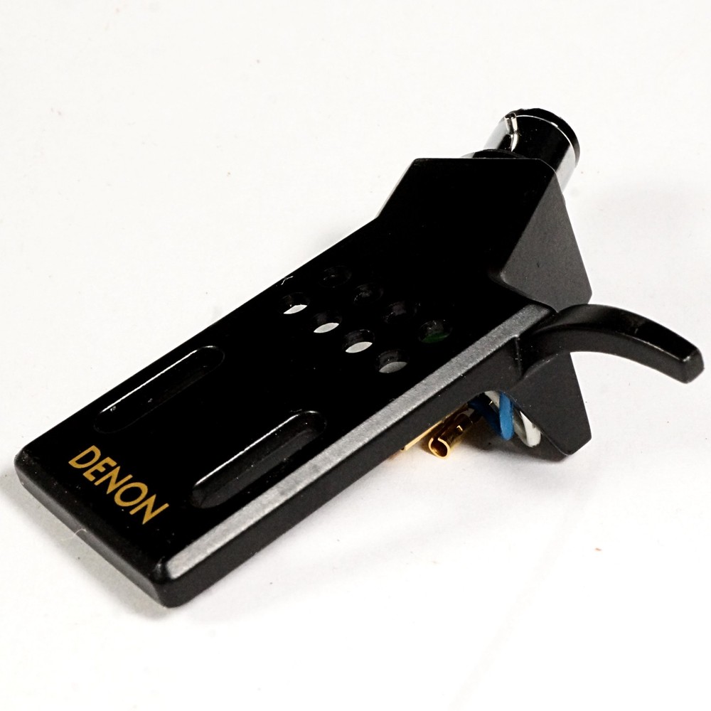 Original DENON Angle Headshell for Straight Tonearm Turntable w/ Cables