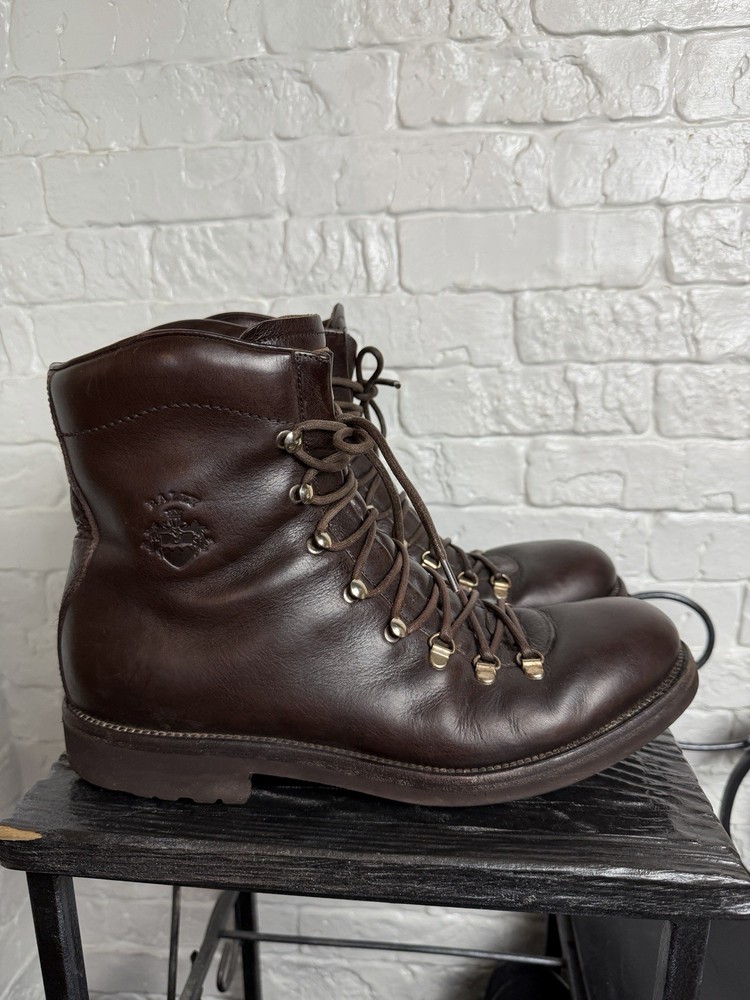 Bally Men's Leather Boots Size 10 Brown
