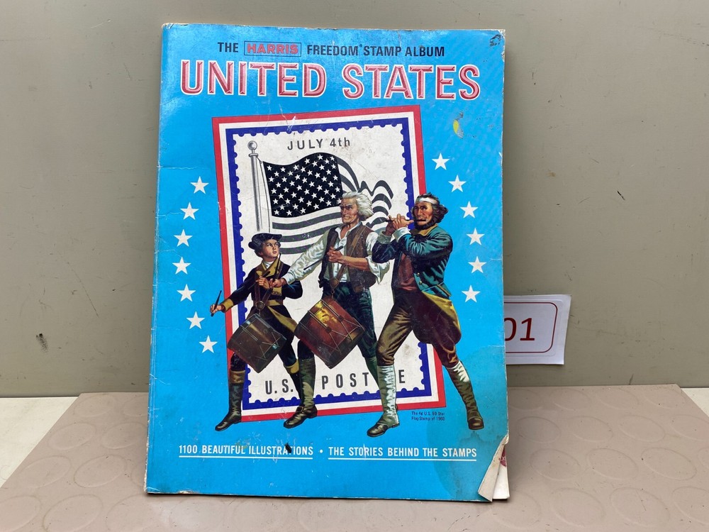 1973 Harris Freedom Album United States Postage Stamp Collectors Book w/Stamps