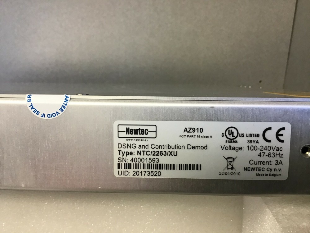 IRD NEWTEC AZIMUTH DEMODULATOR AZ910 DVB-S DVB-S2