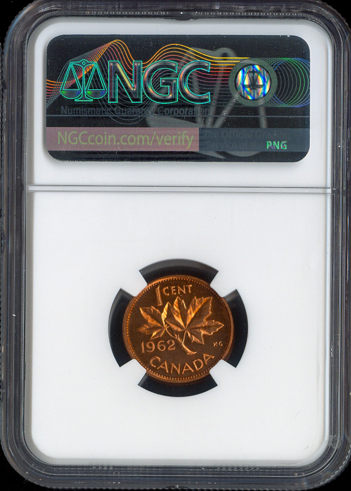 1962 Canada Small Cent Proof NGC PL65 RD - Elizabeth II - Quality