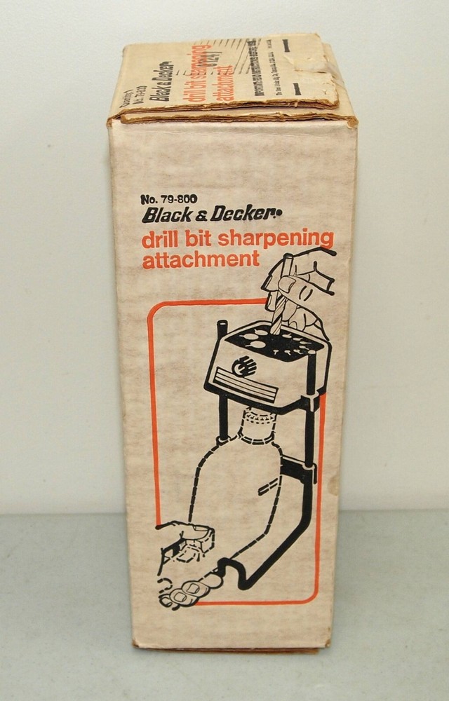 BLACK & DECKER "Drill Bit Sharpener Attachment" Model #79-800 (Made in USA!)