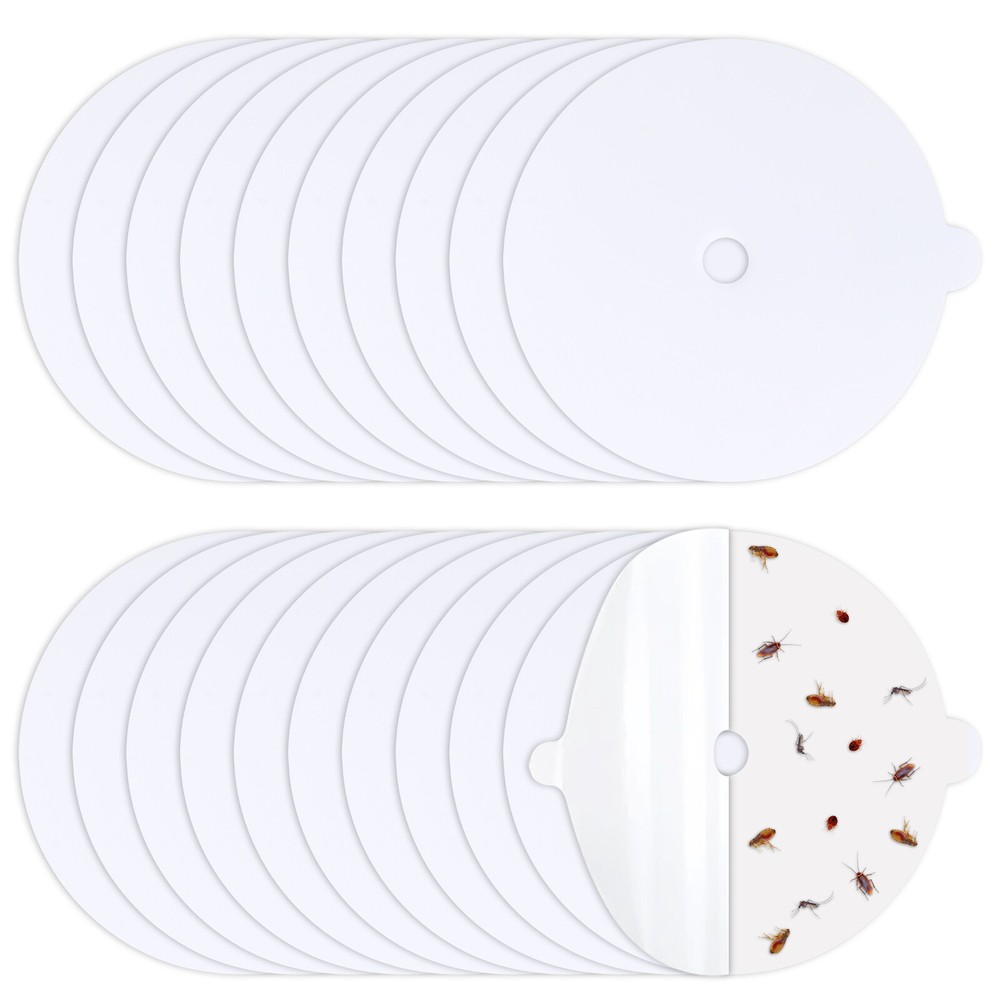 20Pack Disposable Flea Trap Sticky Discs Refill Fits Most Dome Flea Bed Bug Trap