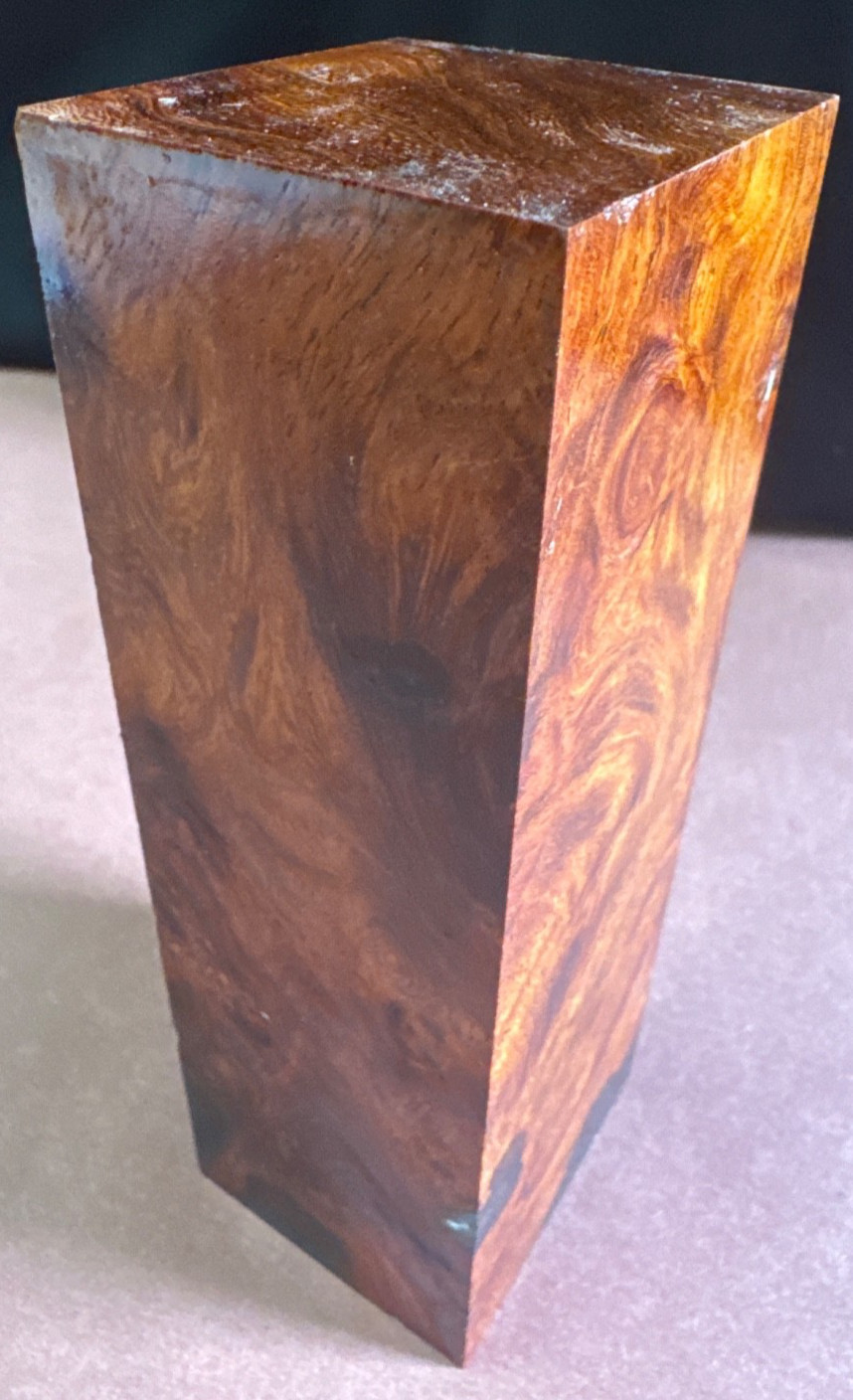 STABILIZED HYBRID AFZELIA BURL,KNIFE SCALE TOOL HANDLE,PENBLANKS,WOOD CARVING