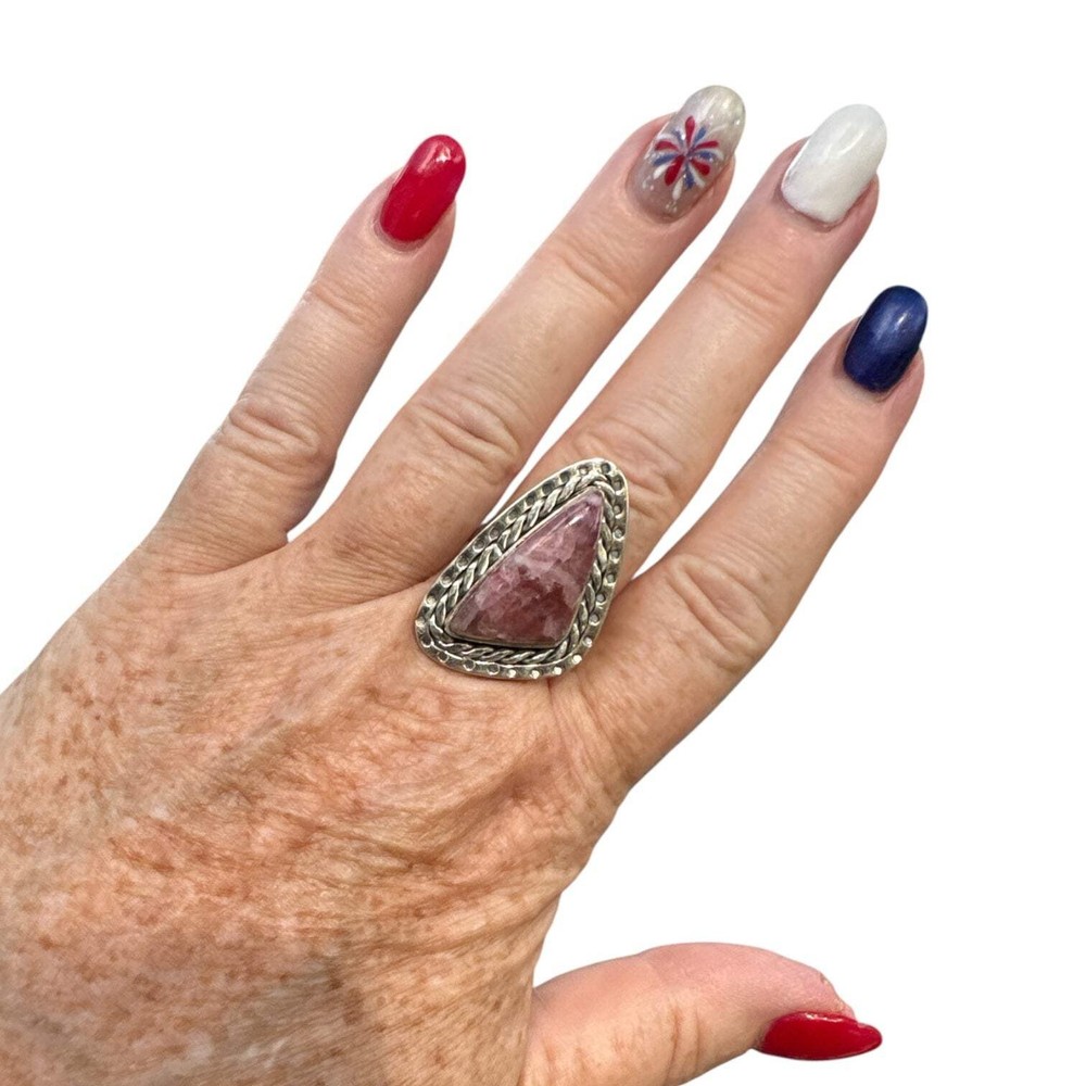 Cobalto Calcite Solid 925 Sterling Silver Ring 10