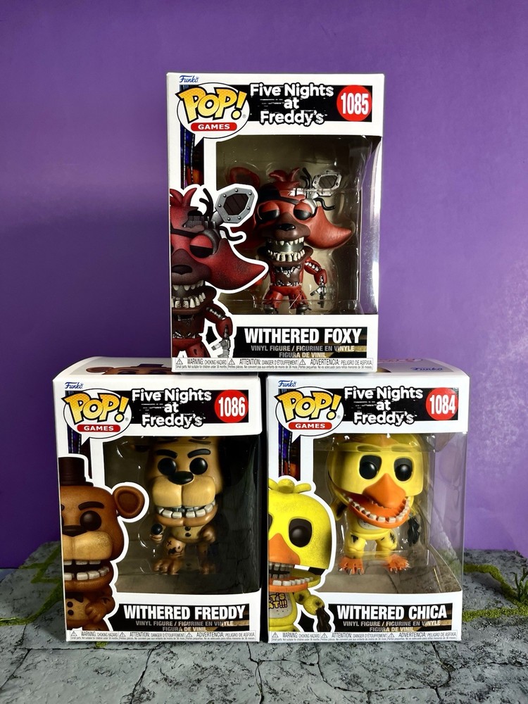 Funko Pop! Five Nights at Freddy's 2 - Withered Freddy, Foxy, & Chica Bundle!