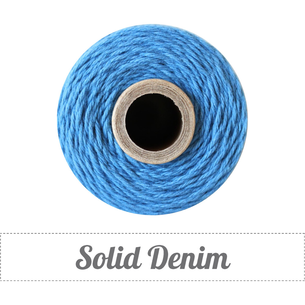 DENIM Blue Solid Twine ~240 yards Bakers Crafting Card Making Medium Dark