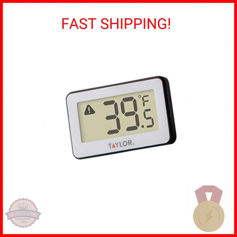 Taylor Large Display Digital Kitchen Refrigerator/Freezer Kitchen Thermometer wi