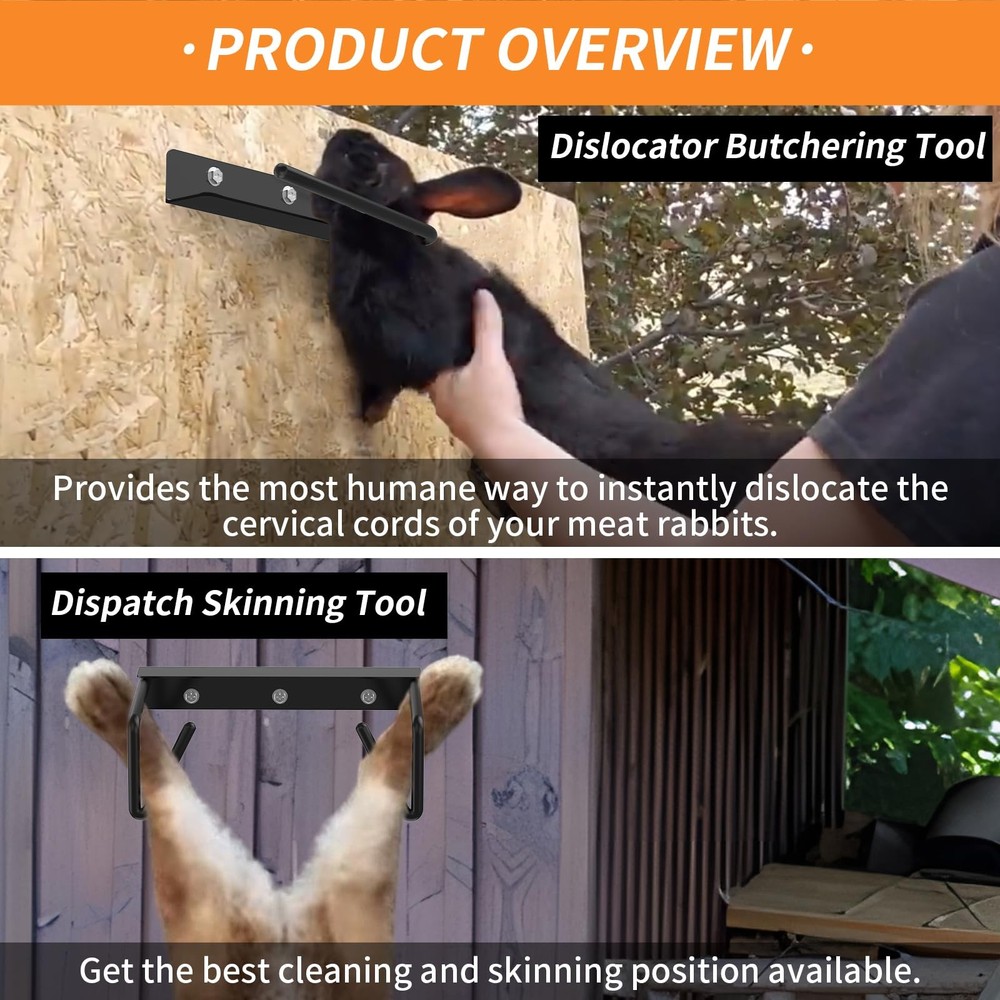 Heavy Metal Rabbit Dispatch Dislocator Skinning Tool Set – Cervical Dislocation