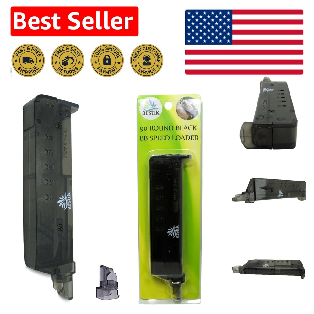 90-Round 6mm Airsoft Speed Loader - Compact Design with Universal Adapter