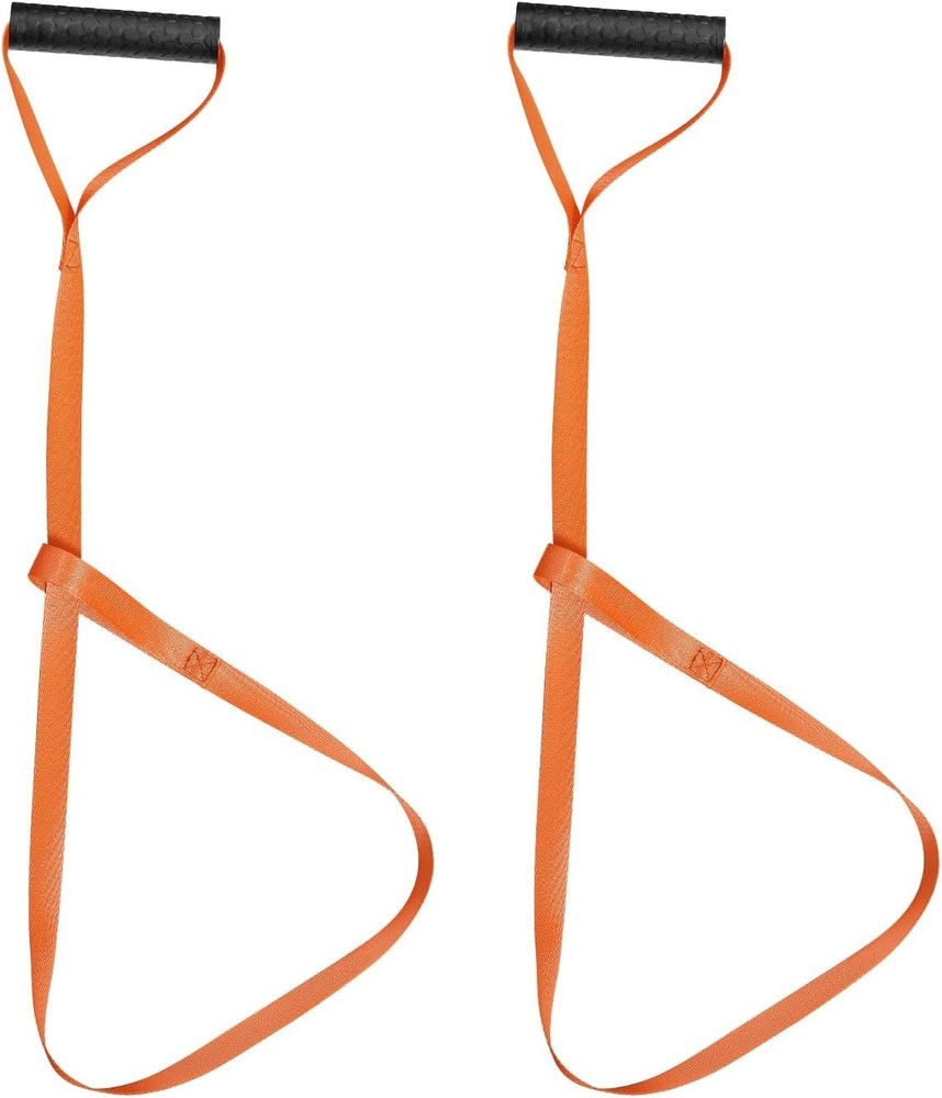 2pcs Deer Drag Harness, Orange Deer Puller Sled Rope with Self-Lock Loop and Eas