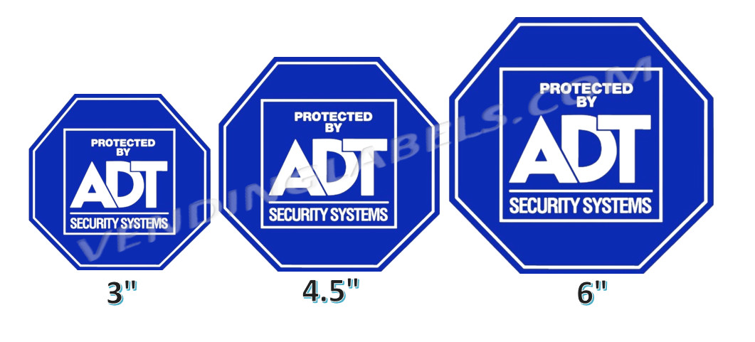 Blue Logo Home Security Decal Sticker Camera Door Window Decal